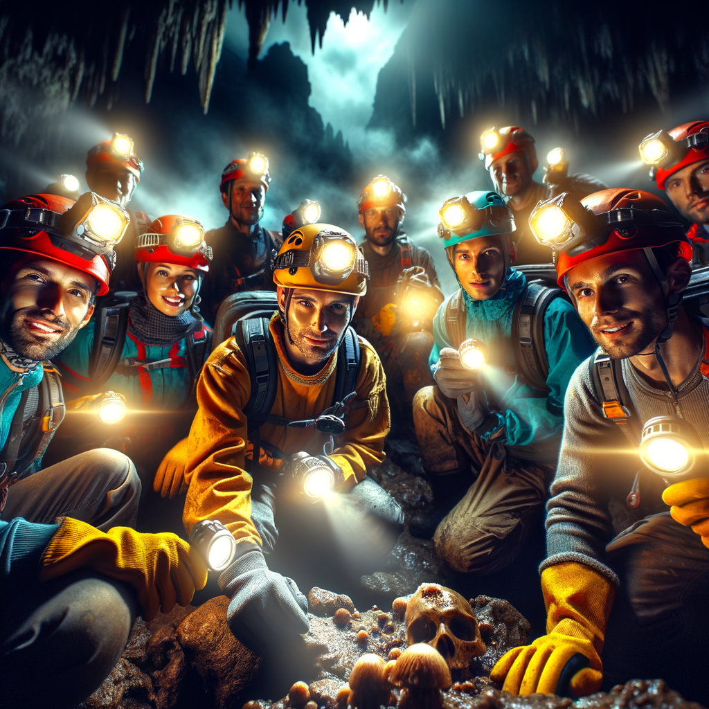 Adventurous group embarking on a thrilling Night Caving Adventure, showcasing unique caving activities and extreme night caving as a standout in adventure sports at night.