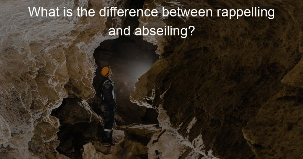 The difference between rappelling and abseiling